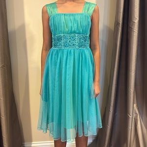 Size 10 dress for girls turquoise and blue from My Michelle